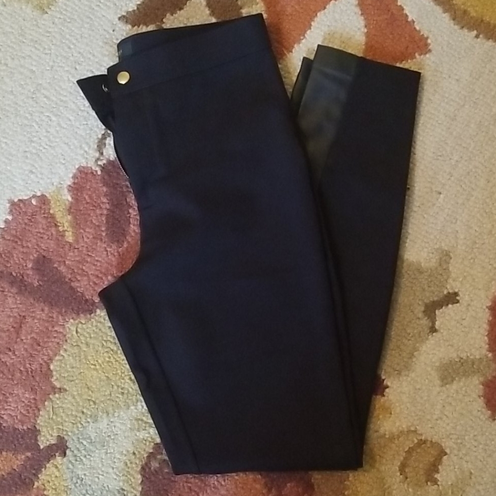 JCrew Pixie/Faux leather inserts